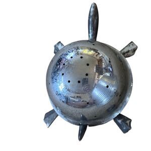 Irvinware Chrome Mock Turtle Toothpick Holder